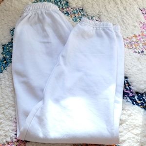 White sweat pants in size 0